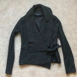 French Connection gray wrap sweater
